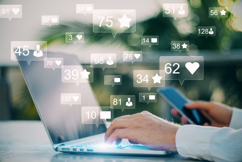 tendências redes sociais blog mybrief ícones de curtidas e favoritos